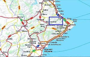 001- Carte Province de Alicante